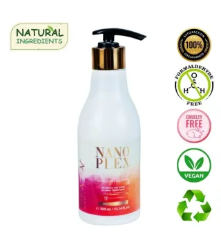 NanoPlex 300g – Protection thermique et réparation capillaire brésilienne pendant le lissage et le coiffage à chaud