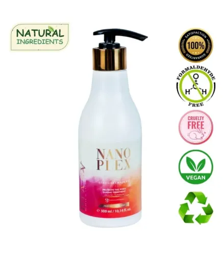 NanoPlex 300g – Protection thermique et réparation capillaire brésilienne pendant le lissage et le coiffage à chaud