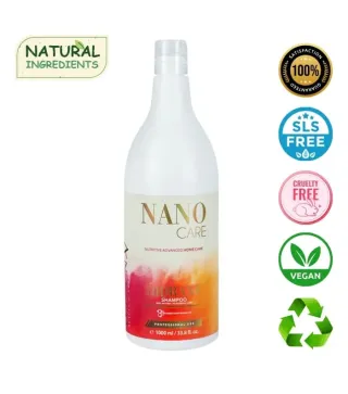Shampooing NanoGold après nanoplastie 1000 g – Soin brésilien pour lisser, hydrater et protéger les cheveux