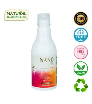 Shampooing NanoGold après nanoplastie 300 g – Soin brésilien pour lisser, hydrater et protéger les cheveux