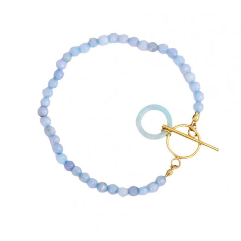 Armband 'Lazur' mit Blauen Steinen, Vergoldet mit 14k Gold Armband 'Lazur' mit Blauen Steinen, Vergoldet mit 14k Gold