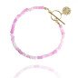 Armband 'Rosette' met Roze Stenen, Verguld met 14-karaats Goud Armband 'Rosette' met Roze Stenen, Verguld met 14-karaats Goud