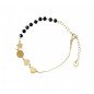 Bracelet 'Zwarte Parels' Gold Plated with 14k Gold