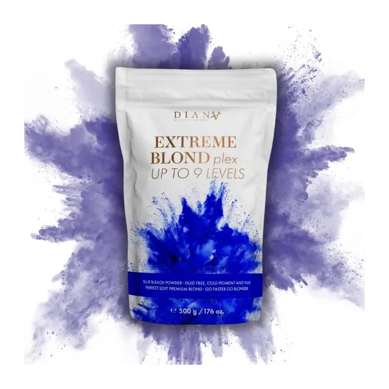 EXTREME Blond – Bezpyłowy Rozjaśniacz z Plex i Pigmentem Tonującym 500g | Diana Beauty & Creative