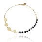 Bracelet 'Zwarte Parels' Gold Plated with 14k Gold