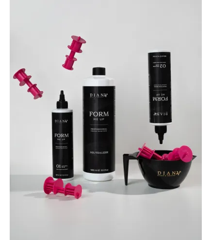Form Me Up – Organiczna trwała keratynowa do loków i fal 1000ml + 01 300ml + 02 300ml | Diana Beauty & Creative