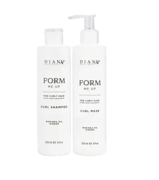 Form Me Up Curl Care – Kit Cheveux Bouclés & Ondulés : Shampooing + Masque 2x250ml | Diana Beauty & Creative