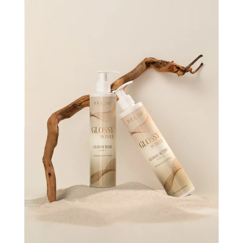 Glossy Power – Professionele Glans- & Herstelbehandeling: GlossyBase 300ml + GlossyActive 300ml | Diana Beauty & Creative Glossy Power – Professionele Glans- & Herstelbehandeling: GlossyBase 300ml + GlossyActive 300ml | Diana Beauty & Creative