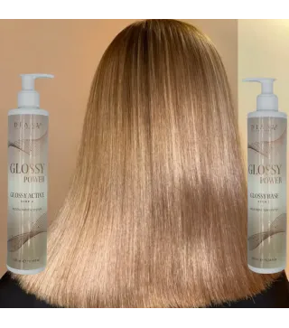 Glossy Power – Profesjonalna kuracja do blasku i regeneracji włosów: GlossyBase 300ml + GlossyActive 300ml