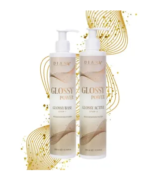 Glossy Power – Profesjonalna kuracja do blasku i regeneracji włosów: GlossyBase 300ml + GlossyActive 300ml