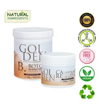 Golden Botox – Profesjonalna kuracja do włosów suchych i kręconych 1000g + 500g | Diana Beauty & Creative