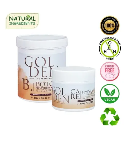 Golden HaarBotox 1000g + 500g | Diana Beauty & Creative – Professionele verzorging voor droog, krullend en beschadigd haar