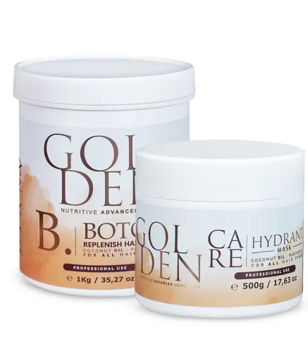 Golden HaarBotox – Traitement professionnel cheveux secs et bouclés 1000g + 500g | Diana Beauty & Creative