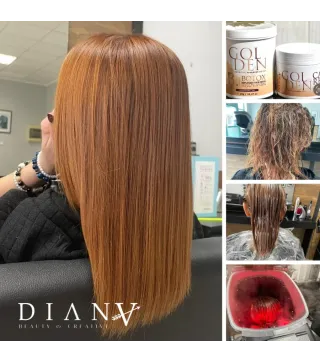Golden HaarBotox – Traitement professionnel cheveux secs et bouclés 500g + 300g | Diana Beauty & Creative