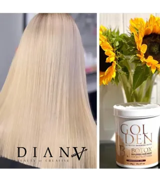 Golden HaarBotox – Traitement professionnel cheveux secs et bouclés 500g + 300g | Diana Beauty & Creative