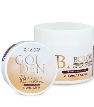 Golden Botox – Profesjonalna kuracja do włosów suchych i kręconych 500g + 300g  | Diana Beauty & Creative