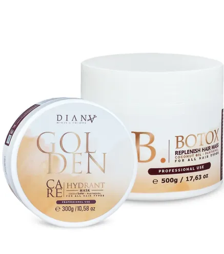 Golden HaarBotox 500g + 300g  | Diana Beauty & Creative – Professionele verzorging voor droog, krullend en beschadig
