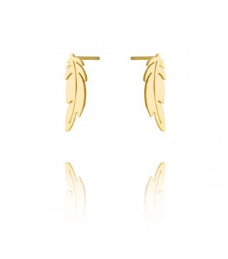 Boucles d'oreilles 'Angel Wings' Plaqué Or 14k