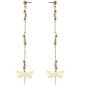 Boucles d'oreilles 'Libellen' avec Perles, Plaqué Or 14k