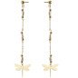 Earrings 'Libellen' with Pearls, Gold Plated with 14k Gold