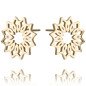 Boucles d'oreilles 'Vitrage' Inspirées par Vitrail, Plaqué Or 14k Boucles d'oreilles 'Vitrage' Inspirées par Vitrail, Plaqué Or 14k
