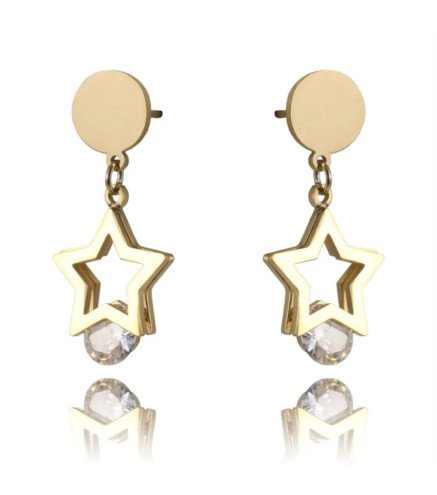 Boucles d'oreilles 'Stars' Plaqué Or 14k