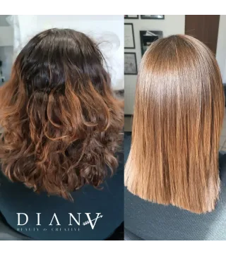 Golden Professional – Organische Haarglättung & Haarreparatur 500 ml + Vorbehandlungsshampoo 300 ml | Diana Beauty