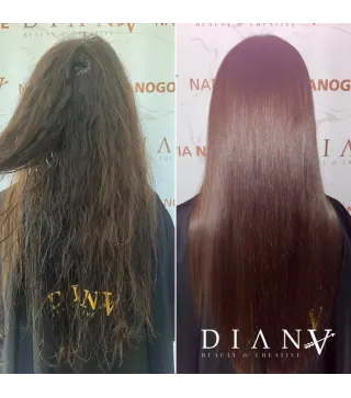 Golden Professional – Organische Haarglättung & Haarreparatur 500 ml + Vorbehandlungsshampoo 300 ml | Diana Beauty