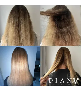 Golden Professional – Organische Haarglättung & Haarreparatur 500 ml + Vorbehandlungsshampoo 300 ml | Diana Beauty