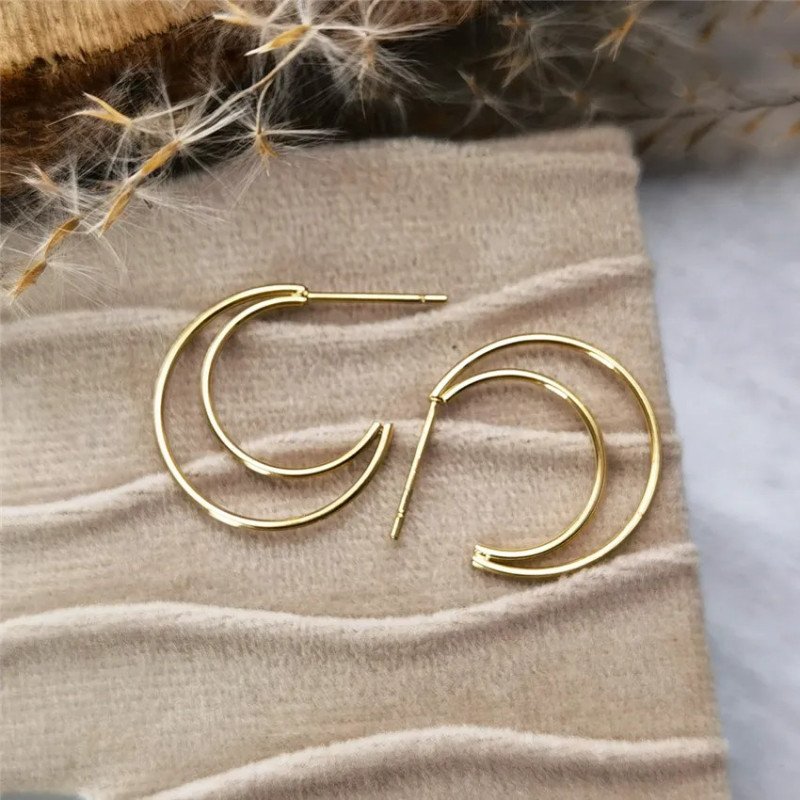 Ohrringe 'Rueda Doble' Vergoldet mit 14k Gold Ohrringe 'Rueda Doble' Vergoldet mit 14k Gold