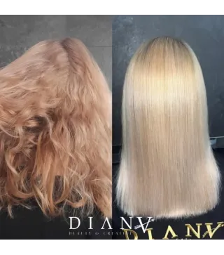 Golden Protein Blue – Organische Protein-Haarglättung für blondes Haar 1000ml + Reinigungsshampoo 500ml