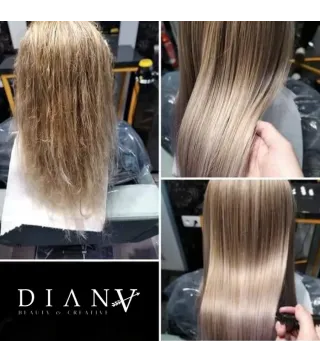 Golden Protein Blue – Organische Protein-Haarglättung für blondes Haar 1000ml + Reinigungsshampoo 500ml