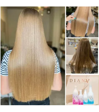 Golden Protein Blue – Organiczna kuracja prostująco-regenerująca do włosów blond 1000 ml + szampon oczyszczający 500 ml