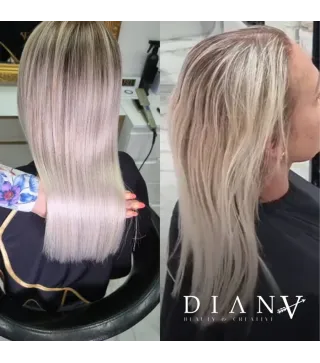 Golden Protein Blue – Organische Protein-Haarglättung für blondes Haar 1000ml + Reinigungsshampoo 500ml