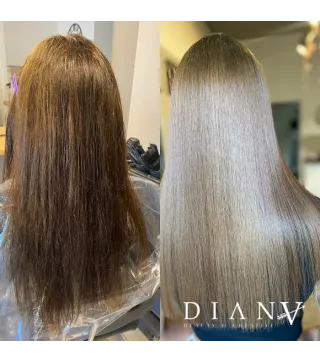 Golden Protein Blue – Organische Protein-Haarglättung für blondes Haar 500ml + Reinigungsshampoo 300ml