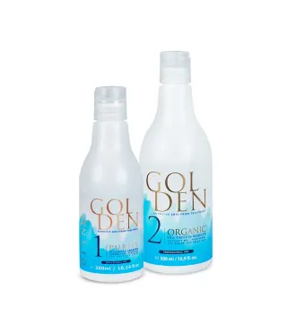 Golden Protein Blue – Organiczna kuracja prostująco-regenerująca do włosów blond 500 ml + szampon oczyszczający 30