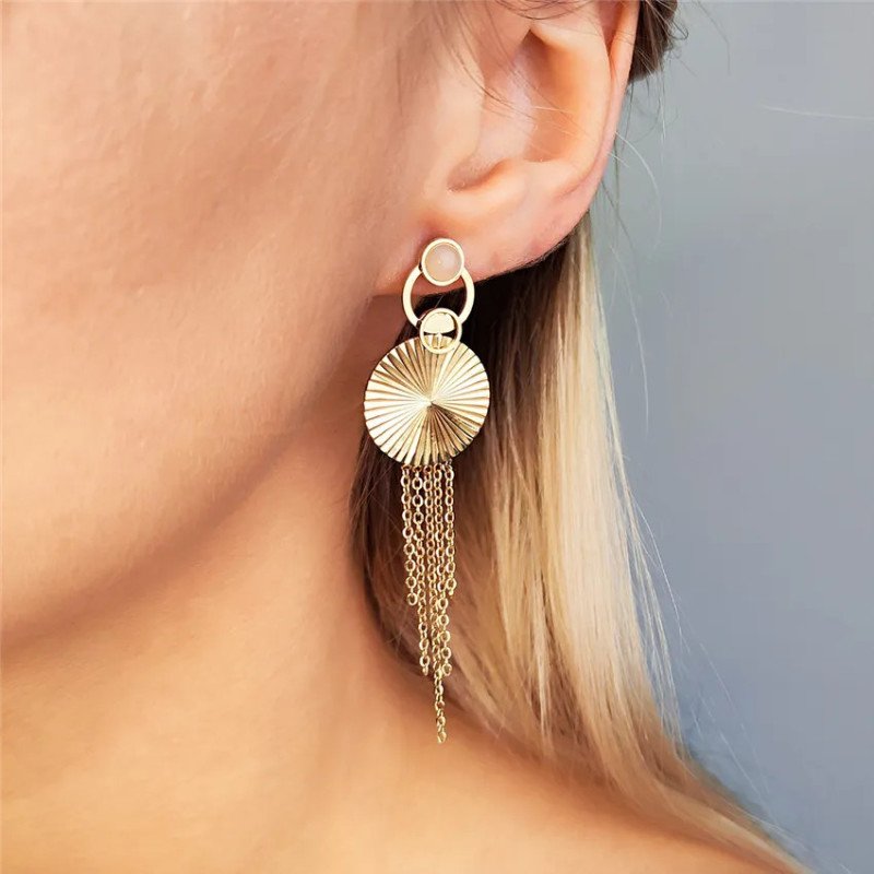 Kolczyki 'Elegante' pozłacane 14k złotem Kolczyki 'Elegante' pozłacane 14k złotem