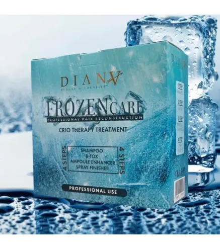 Frozen Care – Zestaw do krioterapii włosów z Botoxem 500 ml, szamponem, sprayem i ampułkami | Diana Beauty & Creative