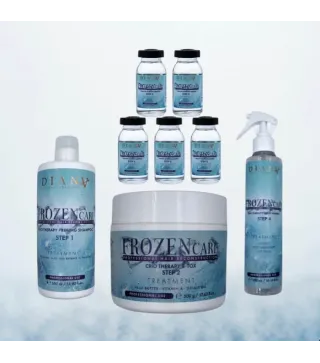Frozen Care – Haar Cryotherapie Kit met HaarBotox 500 ml, Shampoo, Spray & Ampullen | Diana Beauty & Creative