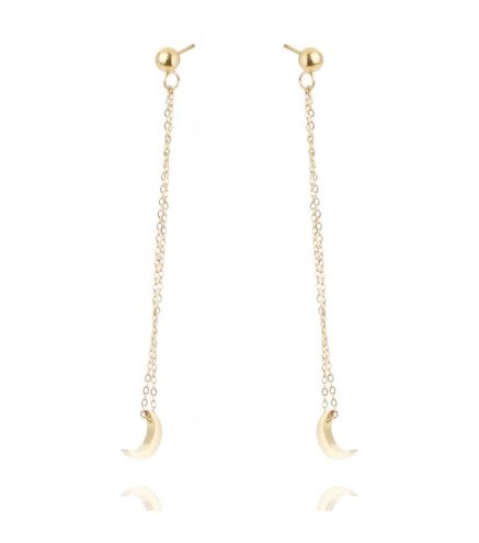 Boucles d'oreilles 'Moon Swing' Plaqué Or 14k