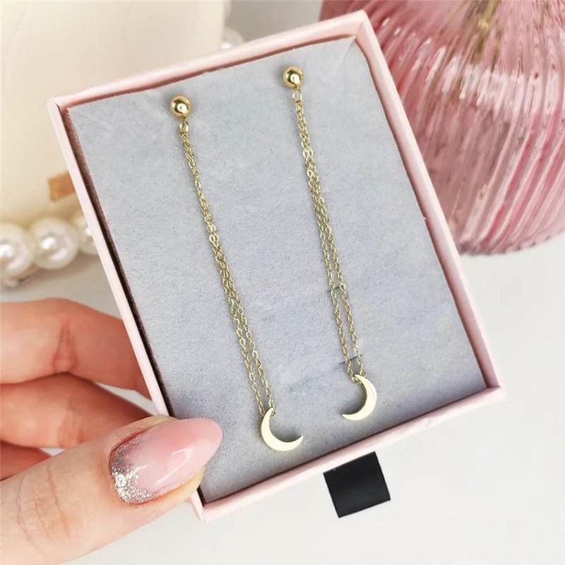 Ohrringe 'Moon Swing' Vergoldet mit 14k Gold