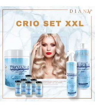 Frozen Care – Kit cryothérapie capillaire avec HaarBotox 1000ml shampooing, spray & ampoules kératine | Diana Beaut
