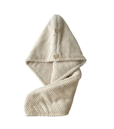 Turban / Ręcznik do włosów z mikrofibry 65x25 cm – Beżowy | Diana Beauty
