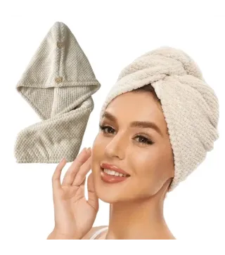 Turban / Serviette cheveux microfibre 65x25 cm – Beige | Diana Beauty