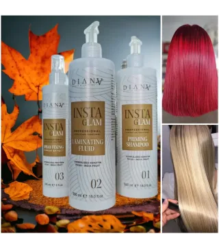 Instaglam – Zestaw do laminacji włosów 3-etapowy | Diana Beauty & Creative