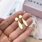 Earrings 'Listjes' Gold Plated with 14k Gold Earrings 'Listjes' Gold Plated with 14k Gold