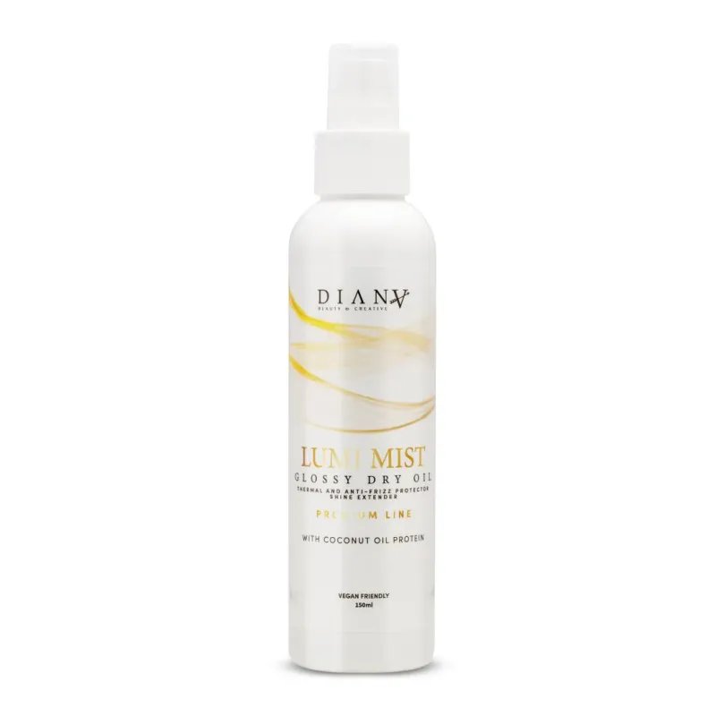LumiMist – Huile sèche glossy thermoprotectrice pour cheveux 150ml | Diana Beauty & Creative