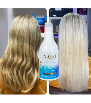 NanoBlue Nanoplastia – Organic Straightening for Blonde Hair 500ml | Diana Beauty & Creative