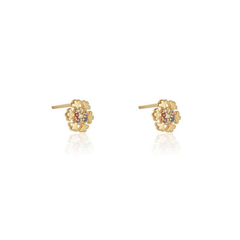 Boucles d'oreilles 'Sneeuwvlokjes' Plaqué Or 14k Boucles d'oreilles 'Sneeuwvlokjes' Plaqué Or 14k