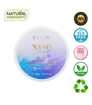 NanoBlue – Haarmaske für blondiertes Haar nach Nanoplastie & Glättung 300g | Diana Beauty & Creative